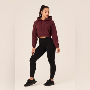 Alphalete | Purple Cropped Logo Hoodie Athleisure Longewear Workout Gym
